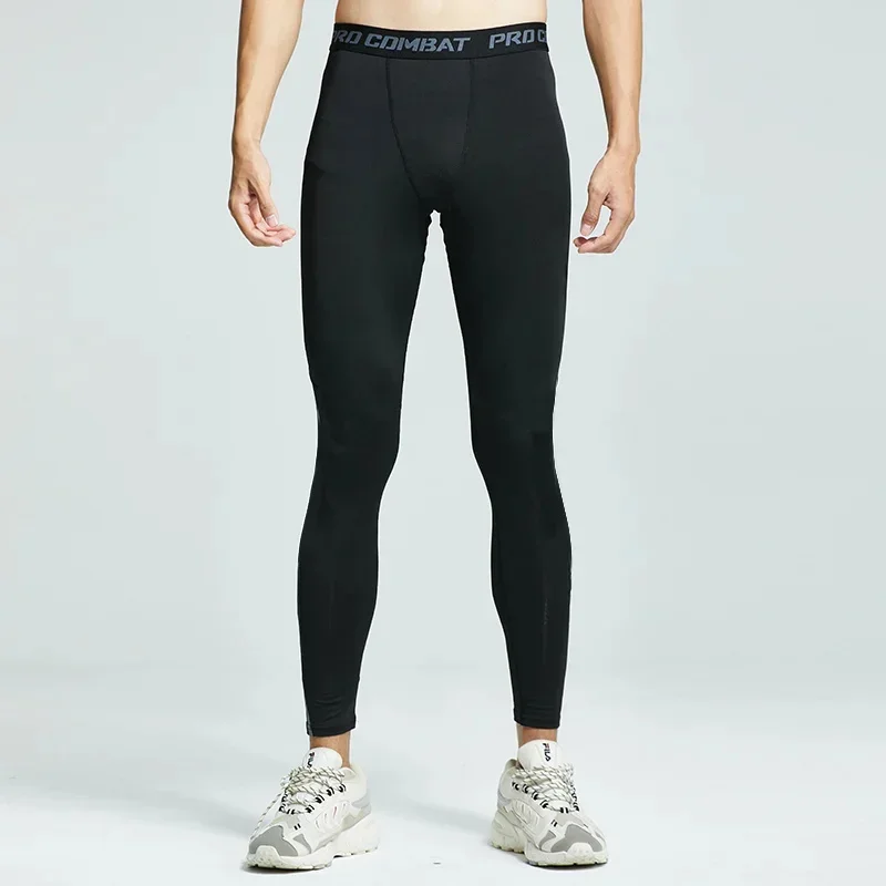 

hommes, pantalons de base de fitness, pantalons longs de compression, séchage rapide, course à pied, printemps, automne, hiver