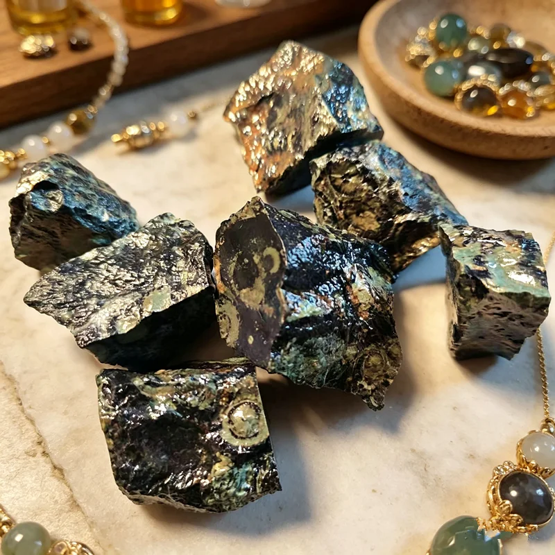 Natural Raw Kambaba Jasper Peacock's Eye Stone Home Decoration Mineral Specimens Reiki Energy Wichcraft Wicca Gems And Minerals