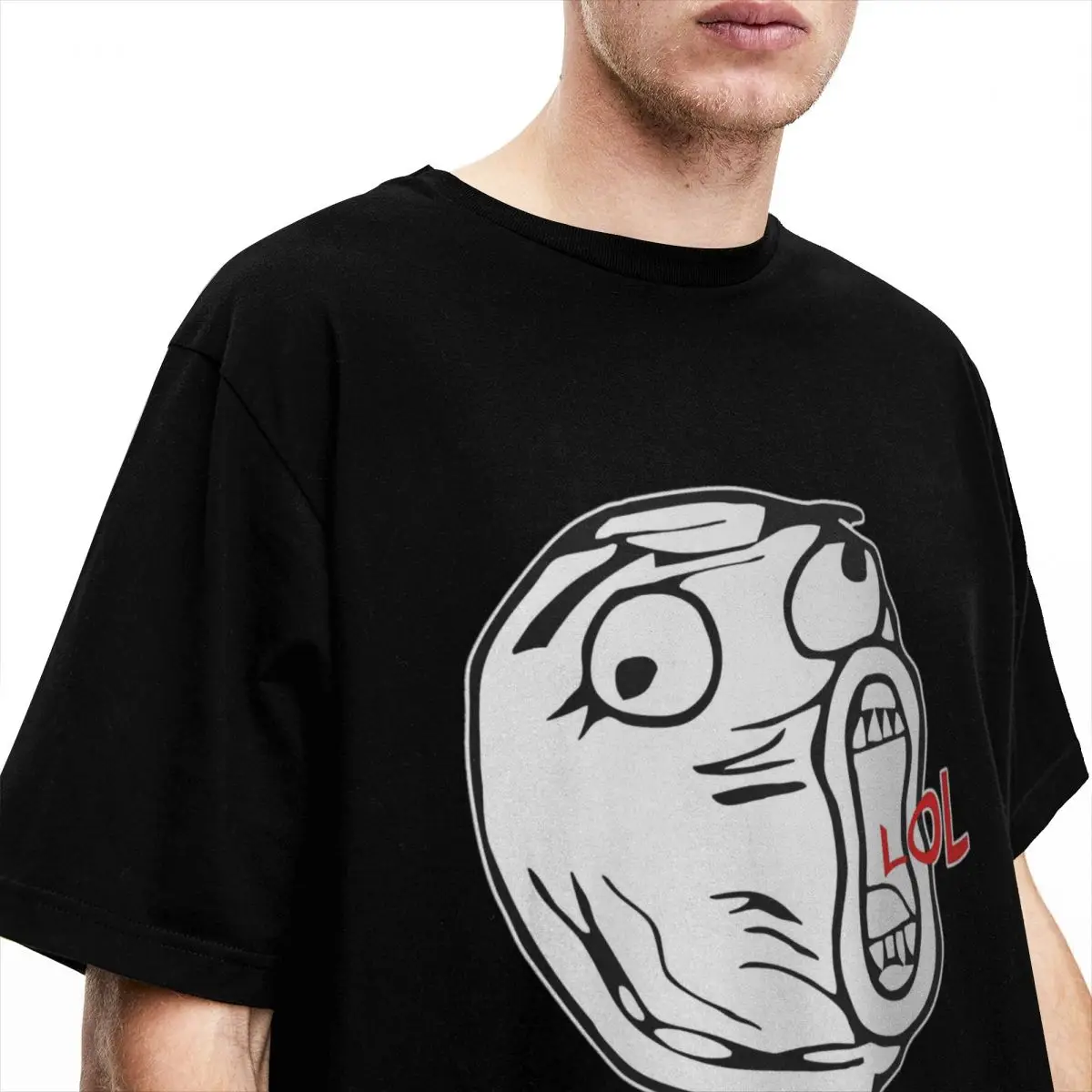 الغضب الهزلي ترول الوجه تي شيرت زوجين مضحك أنيمي الشارع الشهير 100% تي شيرتات قطن الشاطئ س الرقبة تي شيرت طباعة الملابس كبيرة الحجم