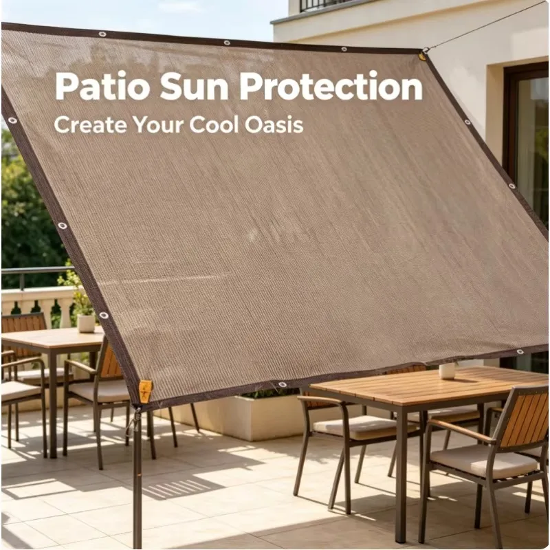 Sun Shade Sail Summer Outdoor Sun Protection Net Garden Sunscreen Mesh for Camping Car Patio Balcony UV Block Shading Cover