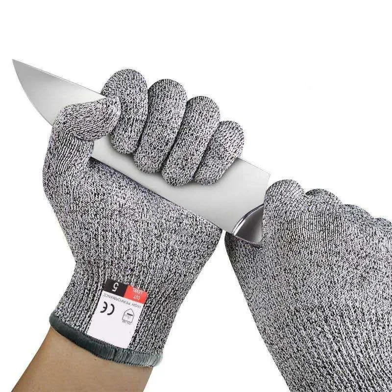 Grade 5 Cut Resistant Gloves Kitchen HPPE Scratch Resistant Glass Cutting Safety Protection for Gardeners Amagi