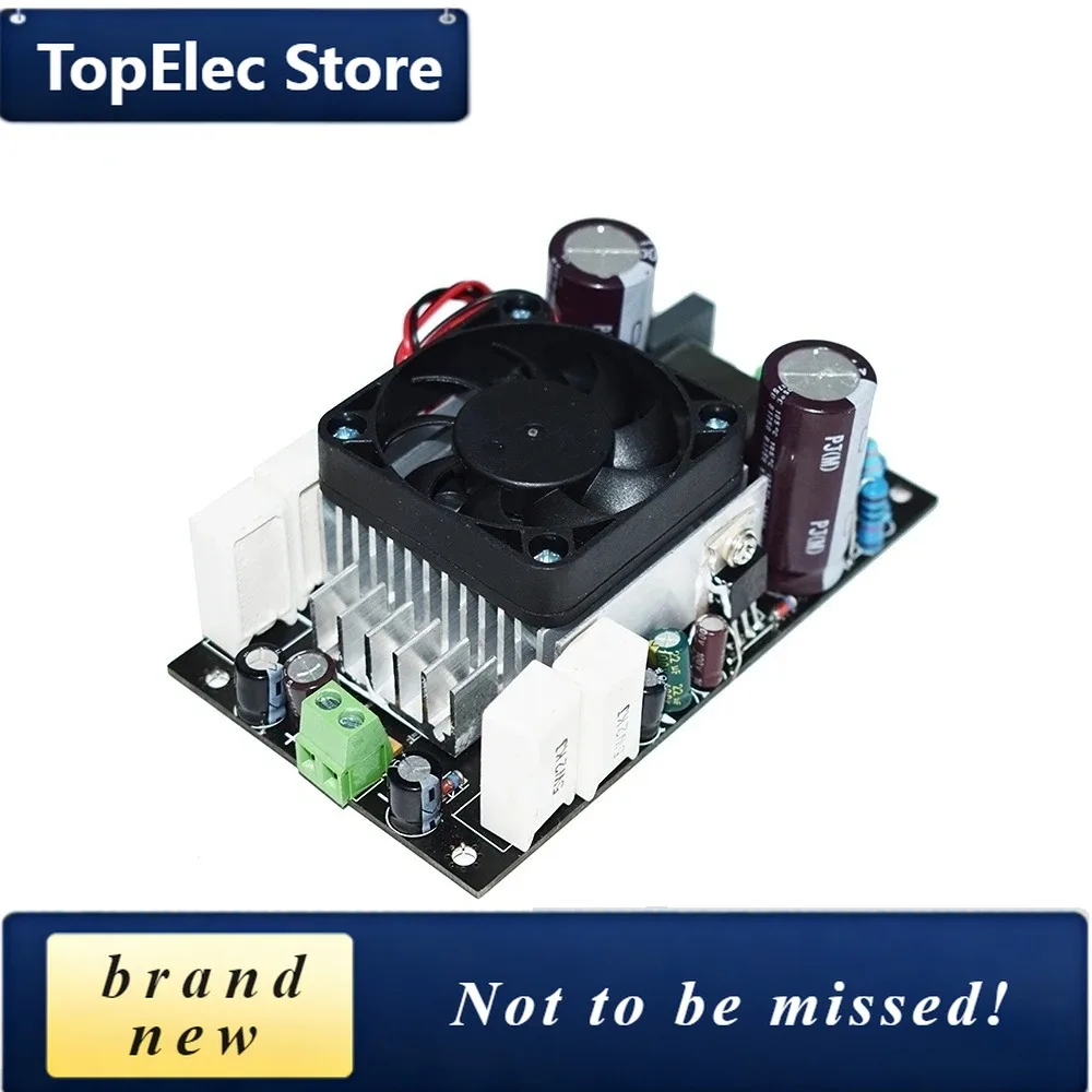 TopElec HIFI Power Original IRS2092 1000W Digital power amplifier board Class D Subwoofer Full Frequency Amp Board With FAN