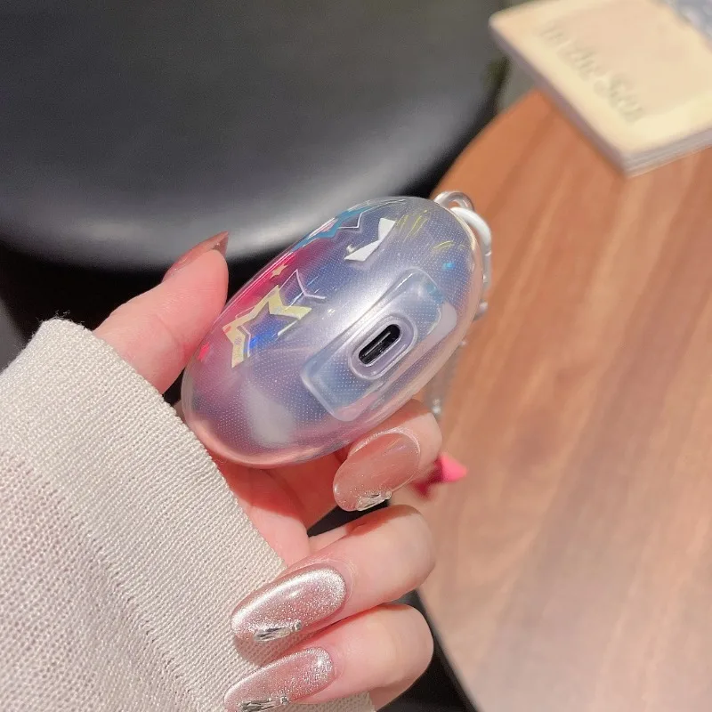 Cartoon TPU Headphones Case For Sanag S6S FreeClip Transparent soft shell Earphone Accessories Cover Protective Sleeve Funda