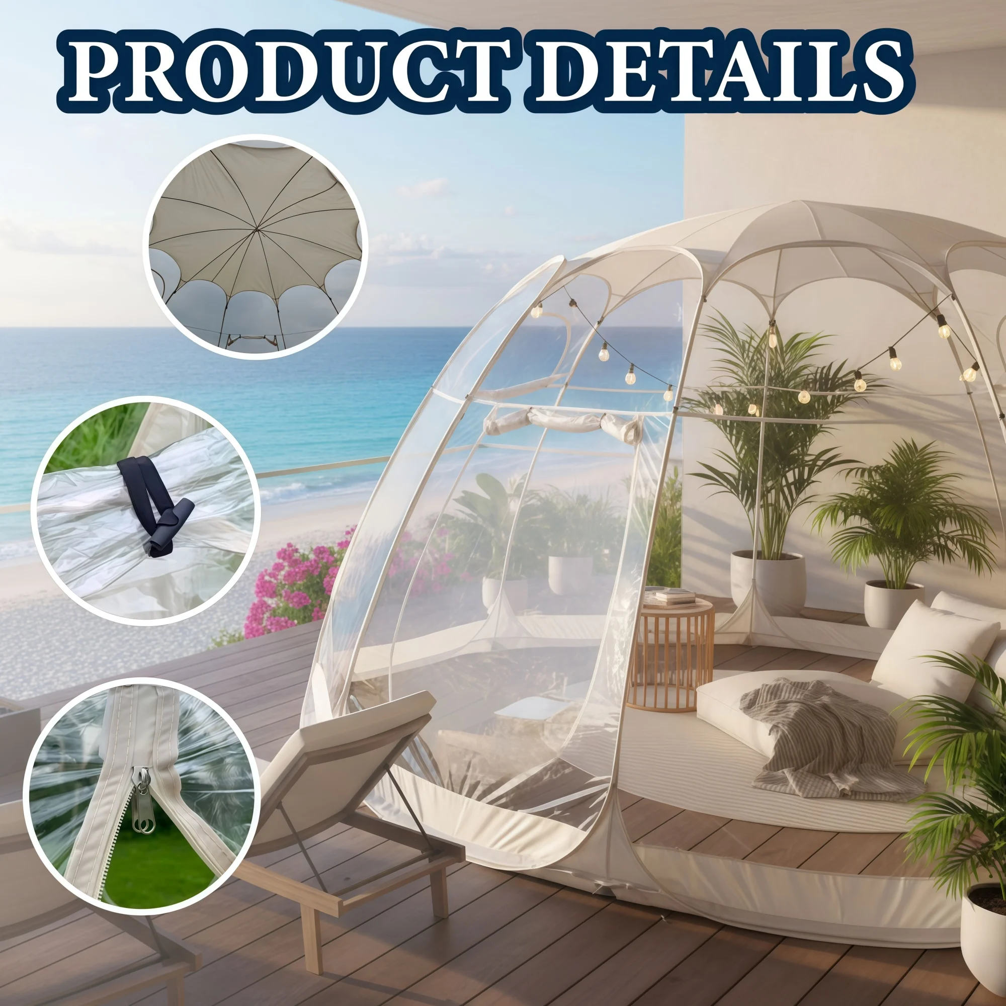 Large Quick-Set Bubble Tent Portable Outdoor Igloo Extreme Cold Resistant Winter Shelter for Camping And Backyard Use image 4