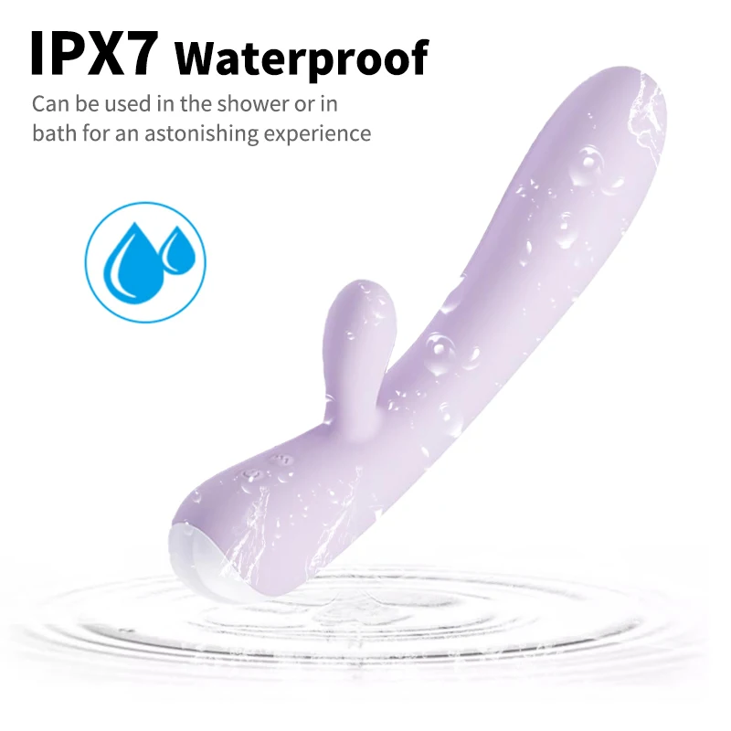 Vibrador G Spot com Clitóris Recarregável para Mulheres, Vibrador G Spot, Estimulação do Clitóris, Choque Duplo, Aquecimento, 10 Frequência, Brinquedos