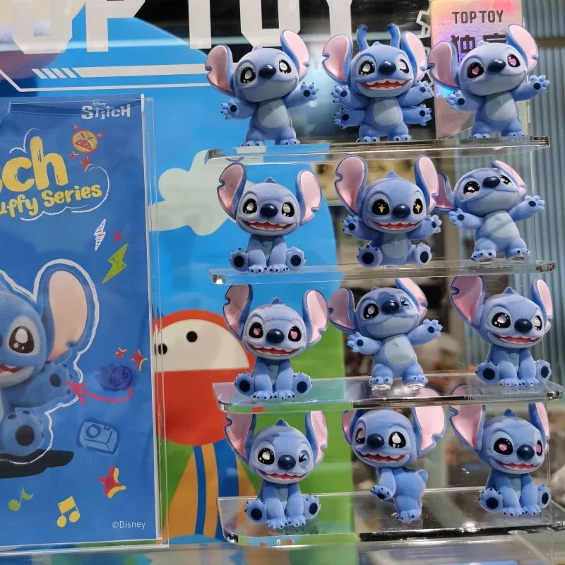 

Genuine Stitch Flocking Blind Bag Kawaii Mini Beans Desk Decor Collectible Stitch Trendy Toy For Kids And Fans Mystery Box Gifts