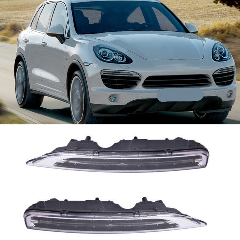 

2Pcs Car LED DRL Fog Light For Porsche Cayenne 11-14 Auto Driving Lamp Daytime Running Light Bumper Lamp Car- styling