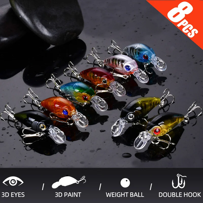 Crank Bait Minnow Fishing Lure Set 3