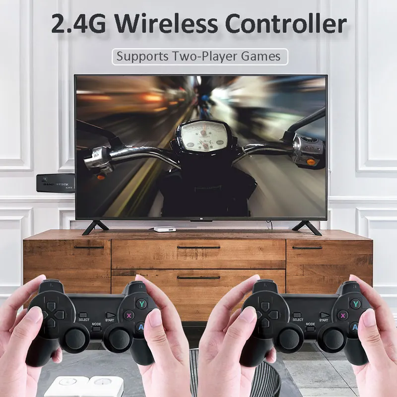 Retro Console 4k 20000 Games Portable Video Game Console M8 Game Stick TV Mini Handheld Player Wireless Controller Xmas Gift