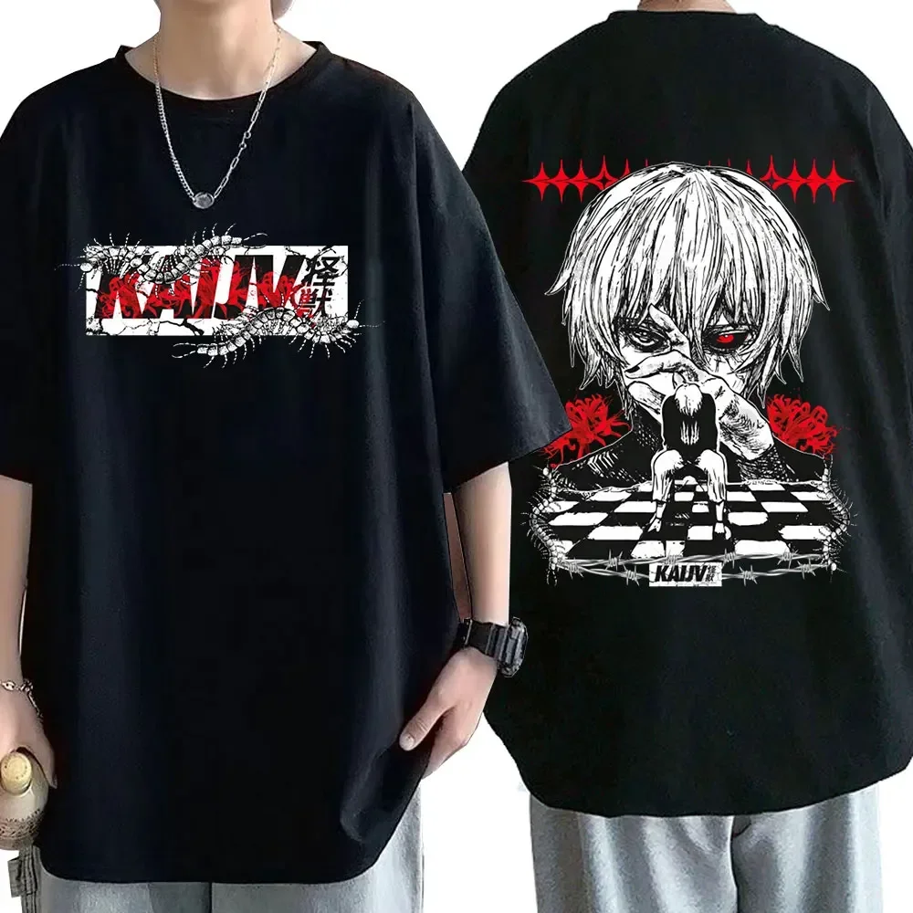 Mode nouveau chaud 2025 été nouvelle Animation japonaise Tokyo Ghoul Spider T-Shirt hommes et femmes à manches courtes haut vêtements à la mode