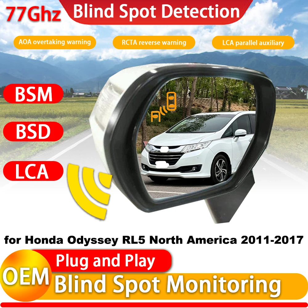 Sistema de Detección de Punto Ciego (BSI/BSM) OEM para Honda Odyssey RL5 Norteamérica 2011-2017, Radar de Onda de 77 GHz