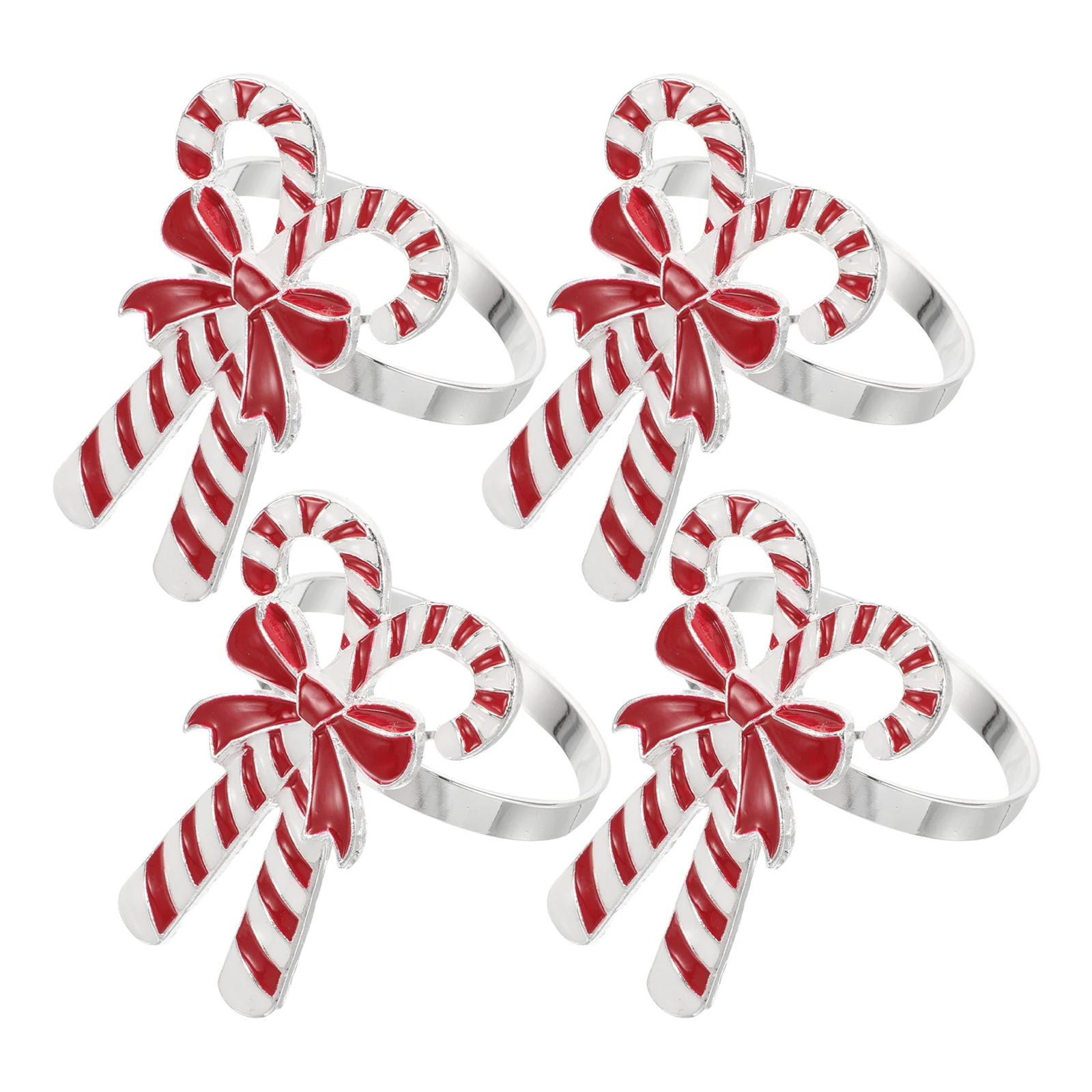 

4 Pcs Vintage Napkin Buckle Banquet Decor Silver Alloy Gold Birthday Party Supplies