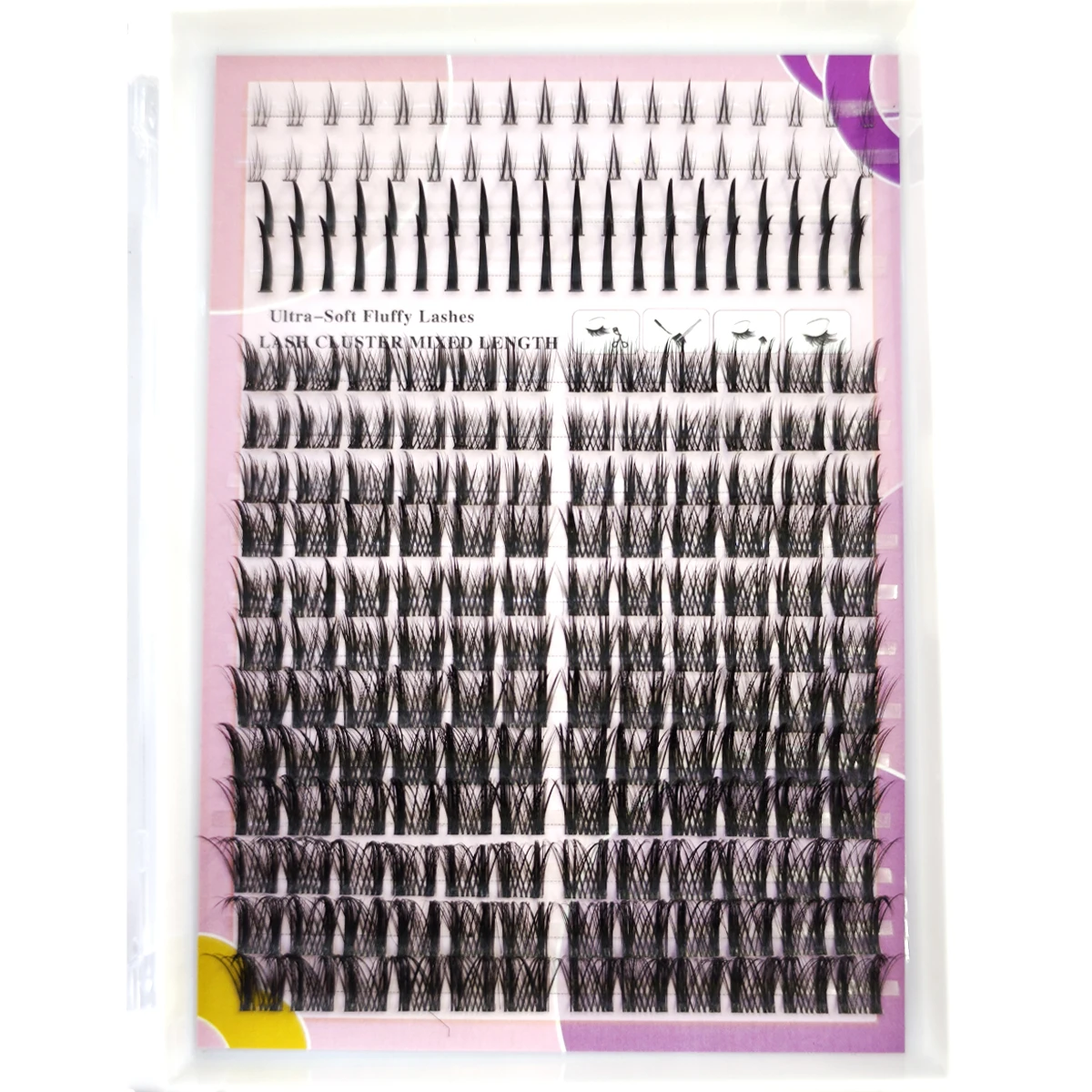 16列トレイまつげエクステ、ナチュラルまつげエクステ、クラスタまつげ、ボリュームミックスクラスタ、ナチュラルキャットアイまつげ