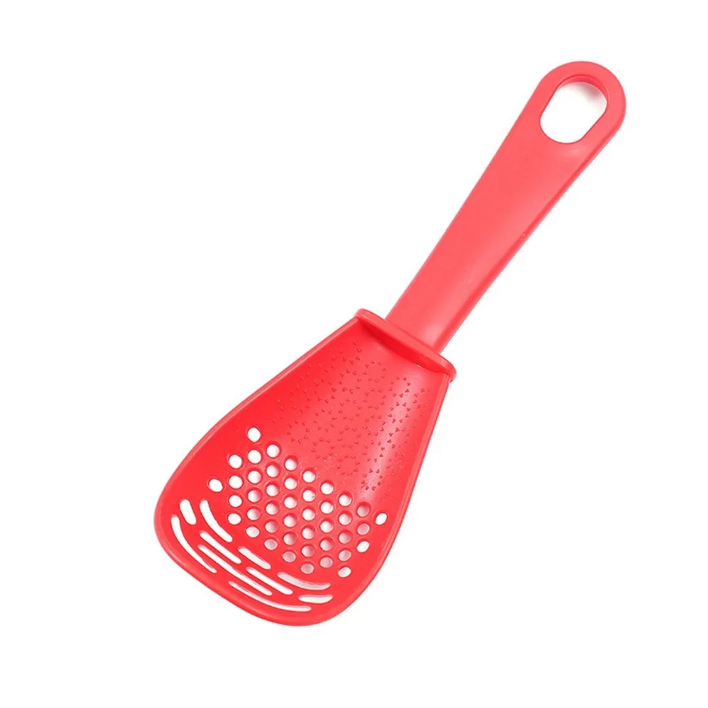 2Pcs PP Filter Spoon Heat Insulated Handle Multifunctional Draining Skimmer Uniform Filter Holes Smooth Burr Free Strainer Scoop
