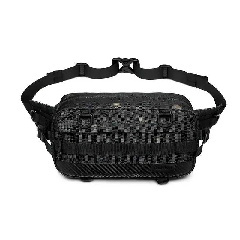 Ozuko 2L 4L Full Water-proof Fishing Waist Bag Big Capacity Outdoor Casual Unisex Black Sport Bag Fishing Tackle