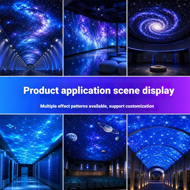 Create Dreamy Starry Scenery! Dynamic Rotating Galaxy Star Projector Romantic Outdoor Landscape Light for Scenic Spot Decor