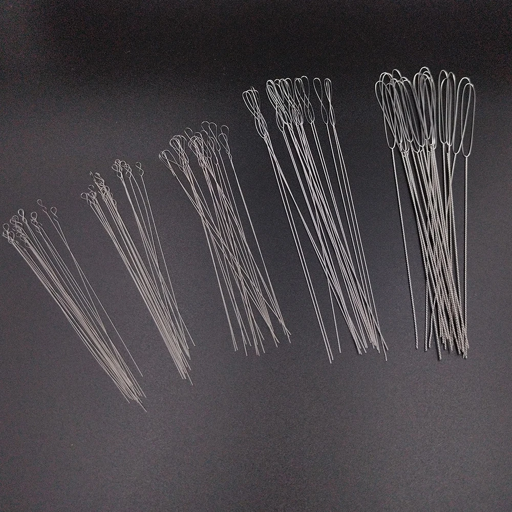 

5PCS Of 0.15-0.7MM Large-Eye Twisted Needle Twisted Needle Serrated Twisted Bead Needle Ultra-Fine Bead Needle DIY Beading