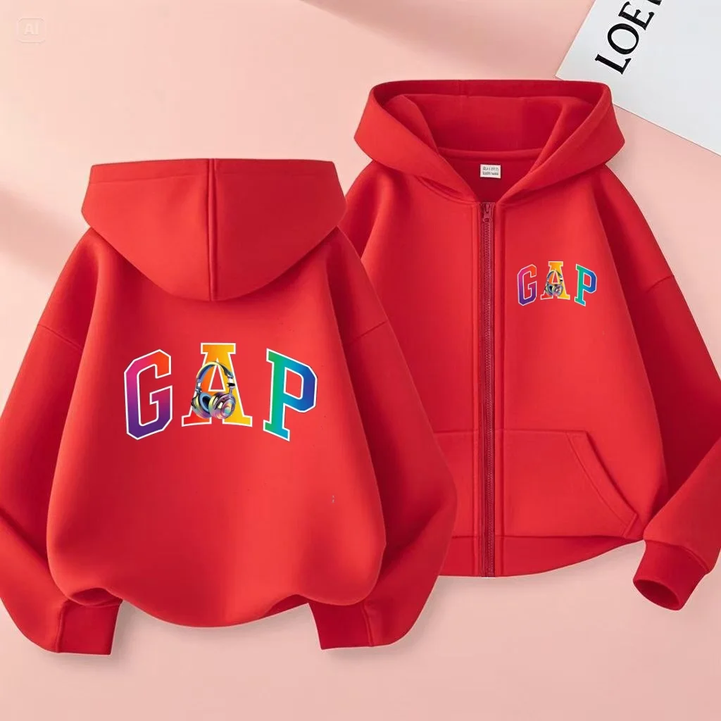 Neuer Kinder-Sport-Sweatshirt im Loose-Fit-Stil, Lässig und Warm mit Reißverschluss-Kapuze, Geeignet für Jungen und Mädchen im Alter von 3 bis 12 Jahren – Detail 11