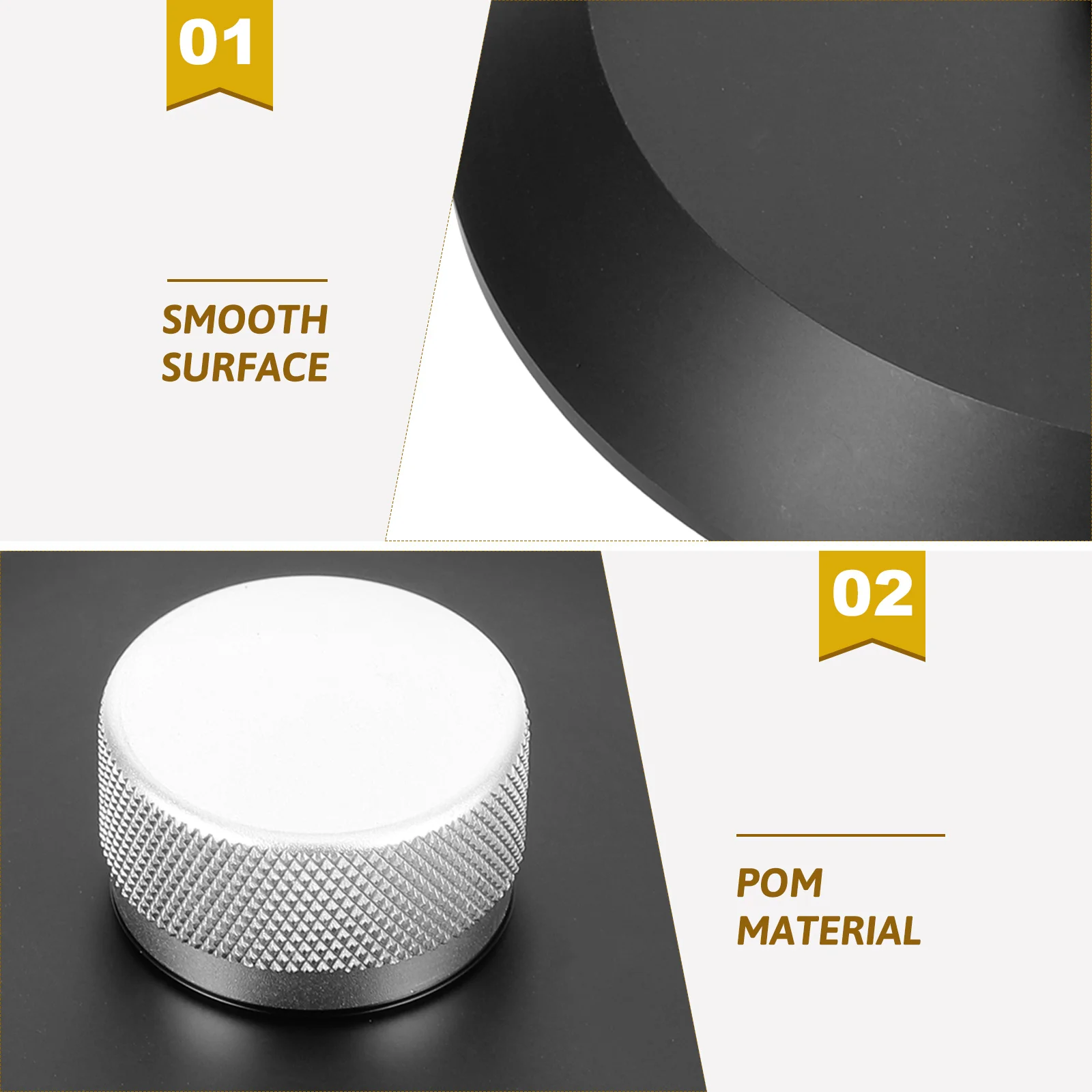 

Record Weight Stabilizer Vinyl Weight Nonslip Stabilizer For Turntable Silver Low Profile Pom Material Enhanced Stability