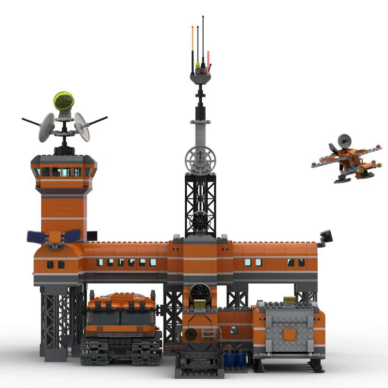 1980 sztuk MOC Arctic Base architektura klocki Model montaż zabawki festiwal dla dzieci prezent