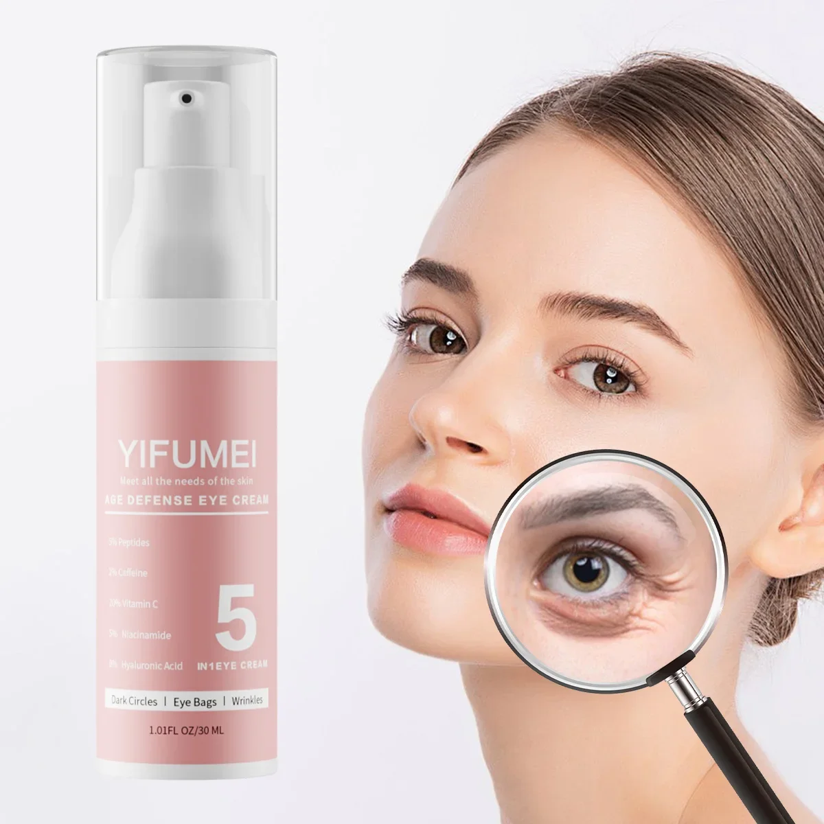 

Newest 5 in 1 Eye Cream for Anti Dark Circle Remove Bags Under Eyes Whitening Nourishing Cream Wrinkle Removal Eyes Firming