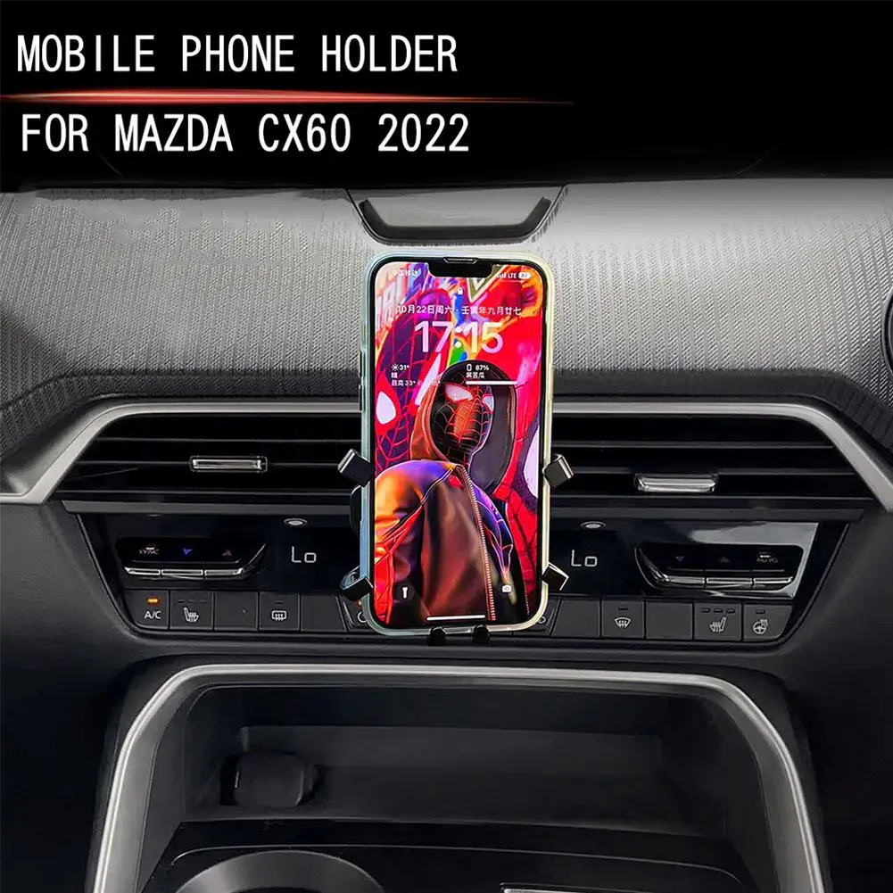 For Mazda CX60 Dashboard Air Vent Phone Holder Gravity Smart Phone Mount Bracket