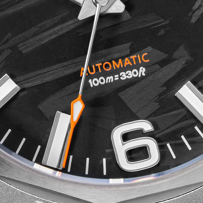 AddiesKin K007 Men's Automatic Mechanical Watch Miyota 9015 28800 VPH 42H Power Reserve Carbon Fiber Dial Sapphire Crystal BGW9
