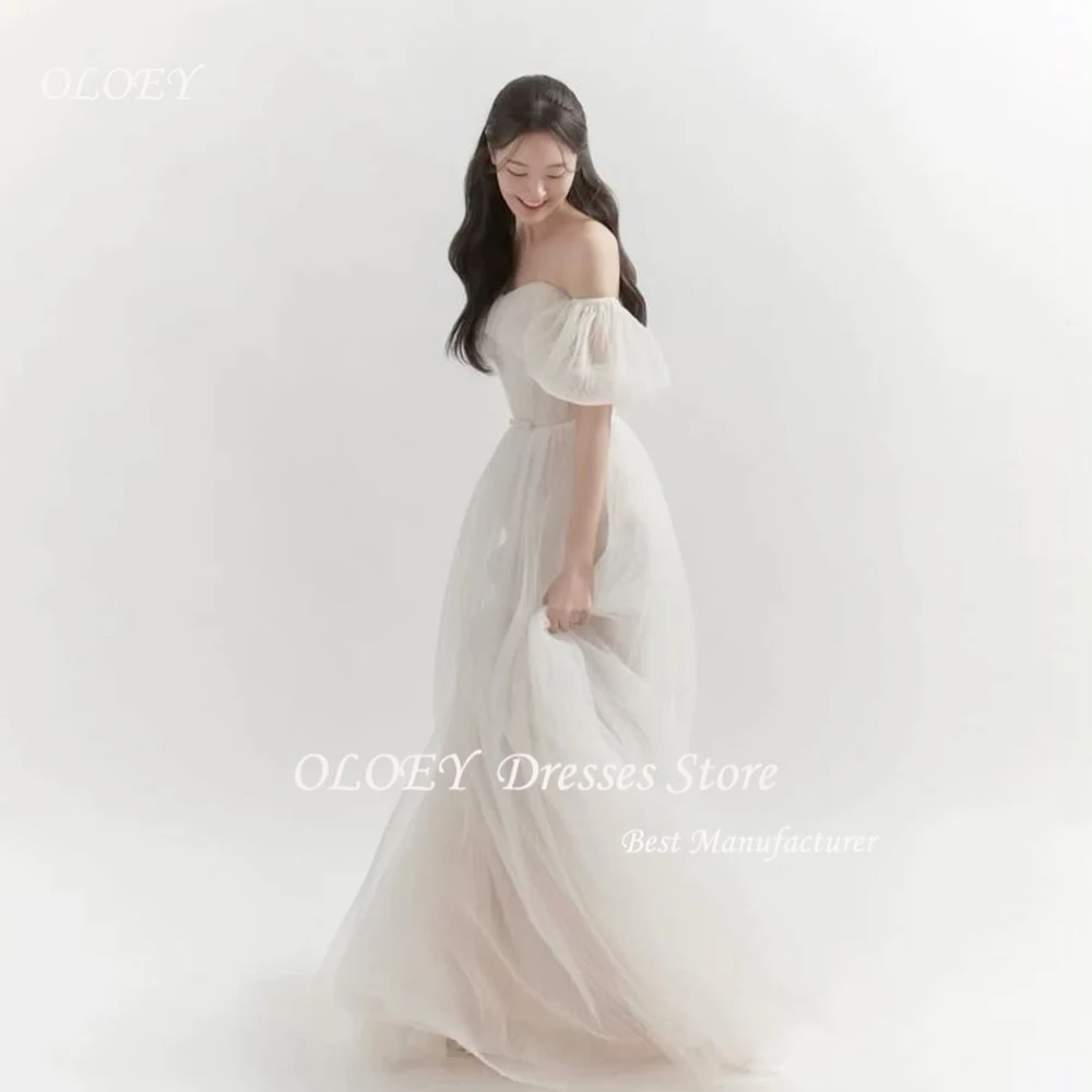 

OLOEY 2025 Elegant Sweetheart Korea Wedding Dresses Sleeveless A Line Bride Gown Photos Shoot Strapless Pleat Customized