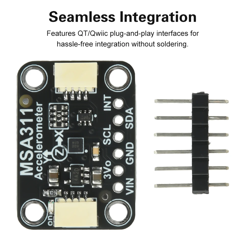 MSA311 Three-Axis Accelerometer Module Plug and Play For STEM Projects DC 3-5V MSA311 module compatible With STEMMA QT/Qwiic