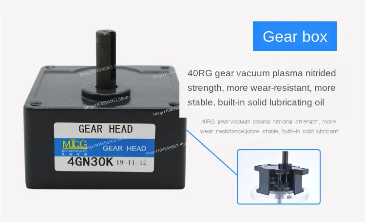4IK25GN-C 25w 220V/380V AC Gear Reduction Induction Motor, Forward and Reverse, Fixed Speed 3K-200K