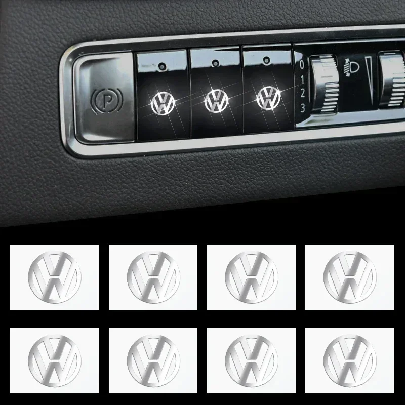 

2/5/10pcs 3D Metal Car Interior Decoration Sticker Badges Auto Accessorie For Volkswagen Golf Jetta Tiguan Touran TSI TDI R32