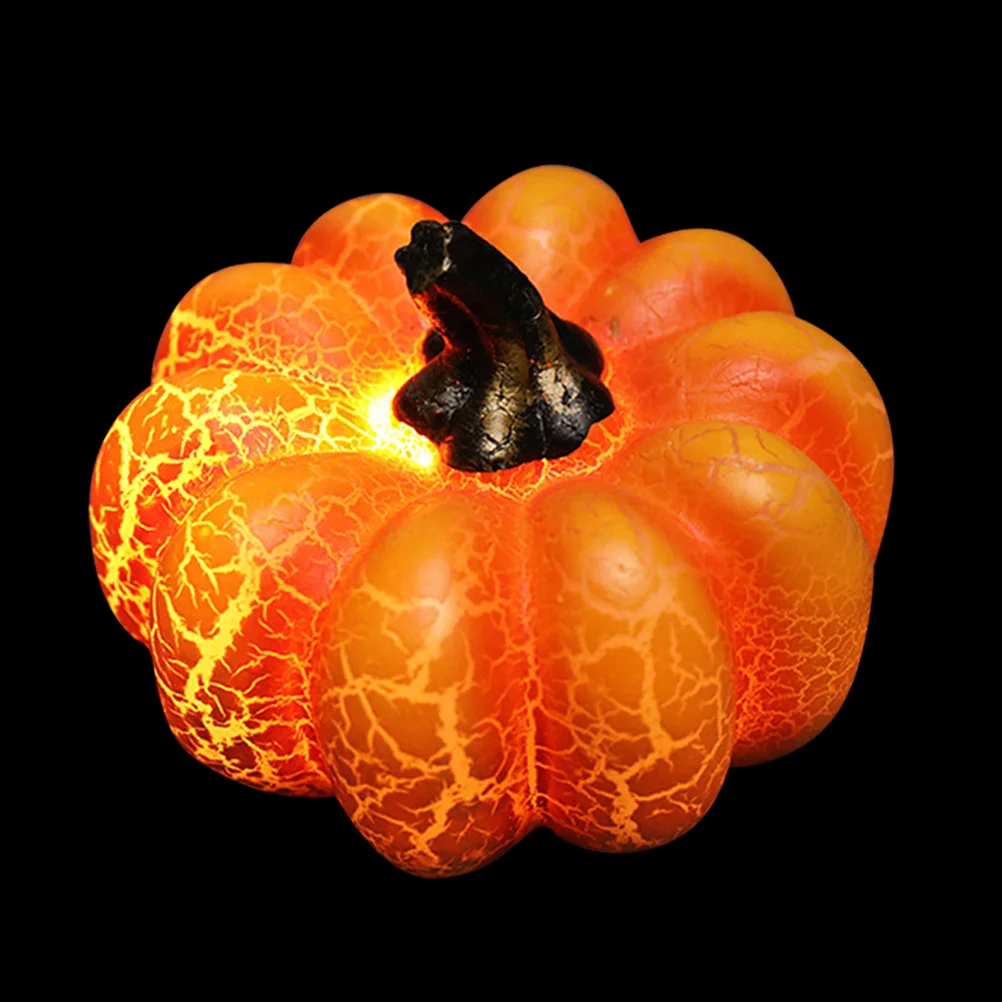 Glowing Pumpkin LED Lights Halloween Props Shape Desktop Decorative Lamp Lantern