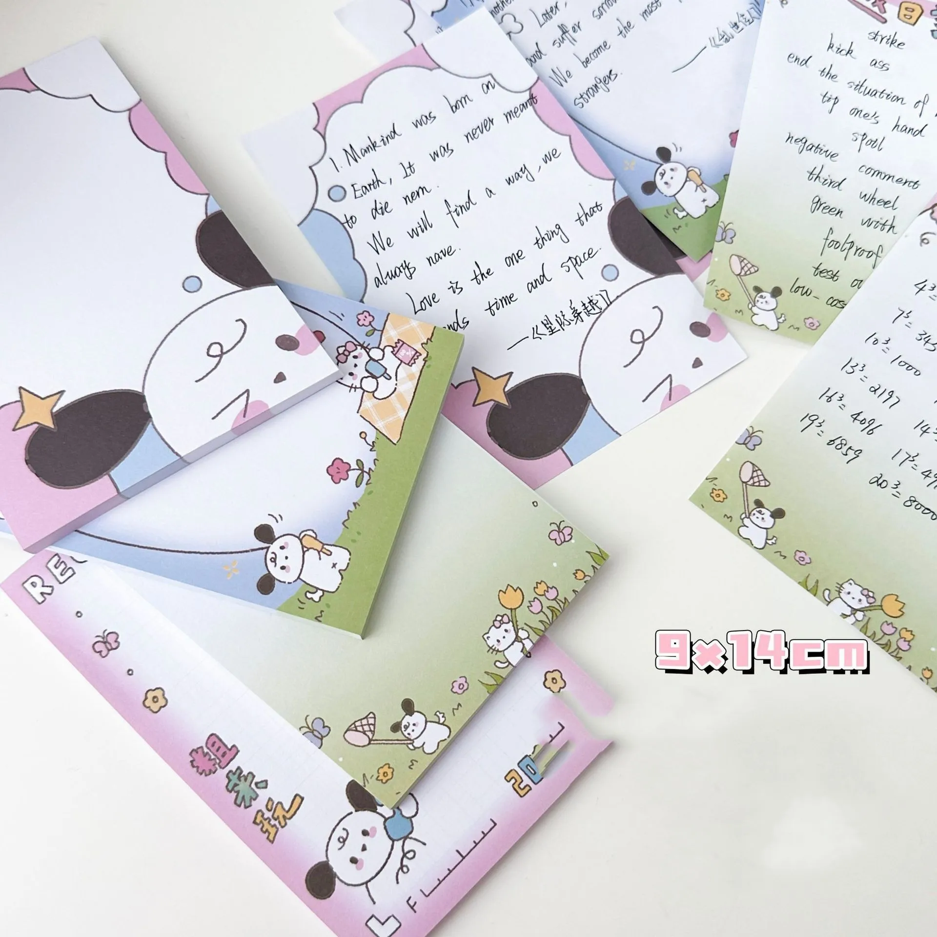 50sheets Ins Cute Memo Pad Book Creative Cartoon Student Tearable Non Sticky Memo Record Book DIY Handbook Material Book