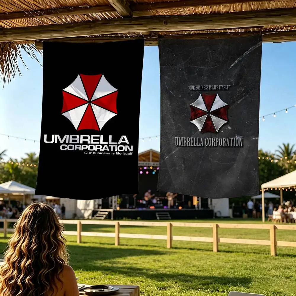 U-Umbrella C-Corporation Flag Digital Printing Banner for Garage Wall Out Door Decoration