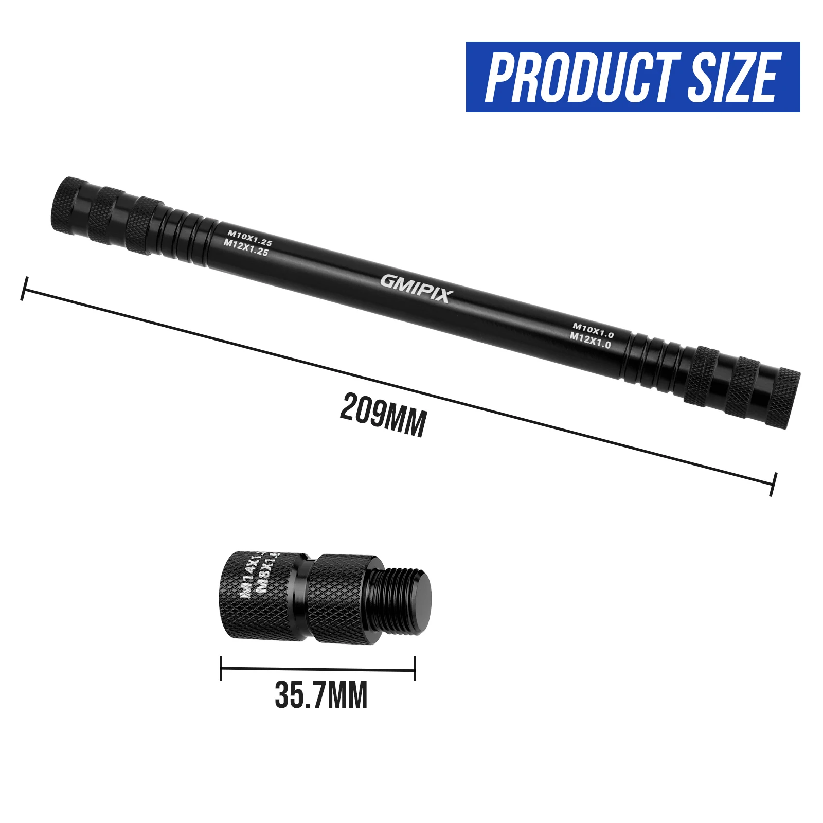 GMIPIX 6-in-1-Gabel-Dämpferstangen-Entlüftungswerkzeug M10 X 1,0/1,25 M12 X 1,0/1,25 M8 X 1,0 M14 X 1,0 Motorrad-Gabel-Entlüftungs-Reparaturwerkzeug – Detail 3