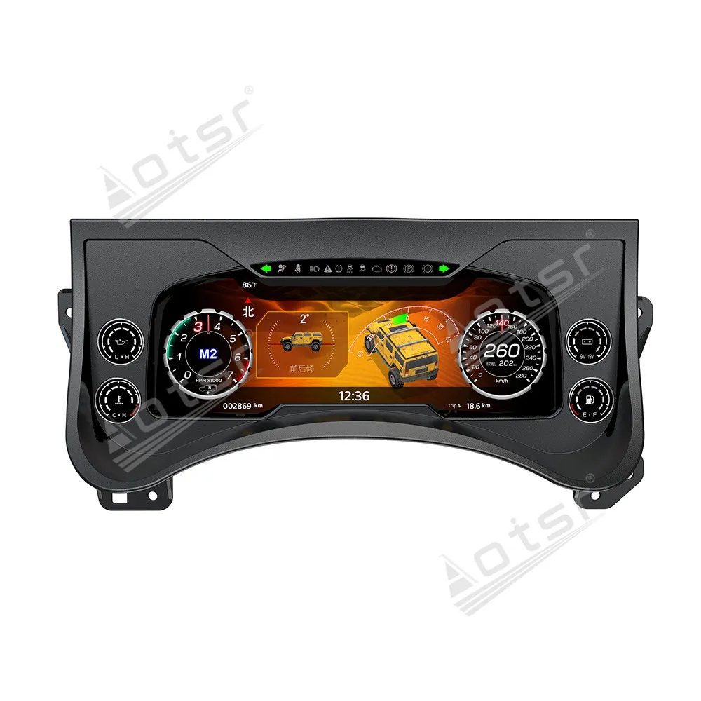 

12.3 inch New Upgraded For Hummer H2 2003-2009 Speedometer Car LCD Instrument Panel Digital Cluster Virtual Cockpit