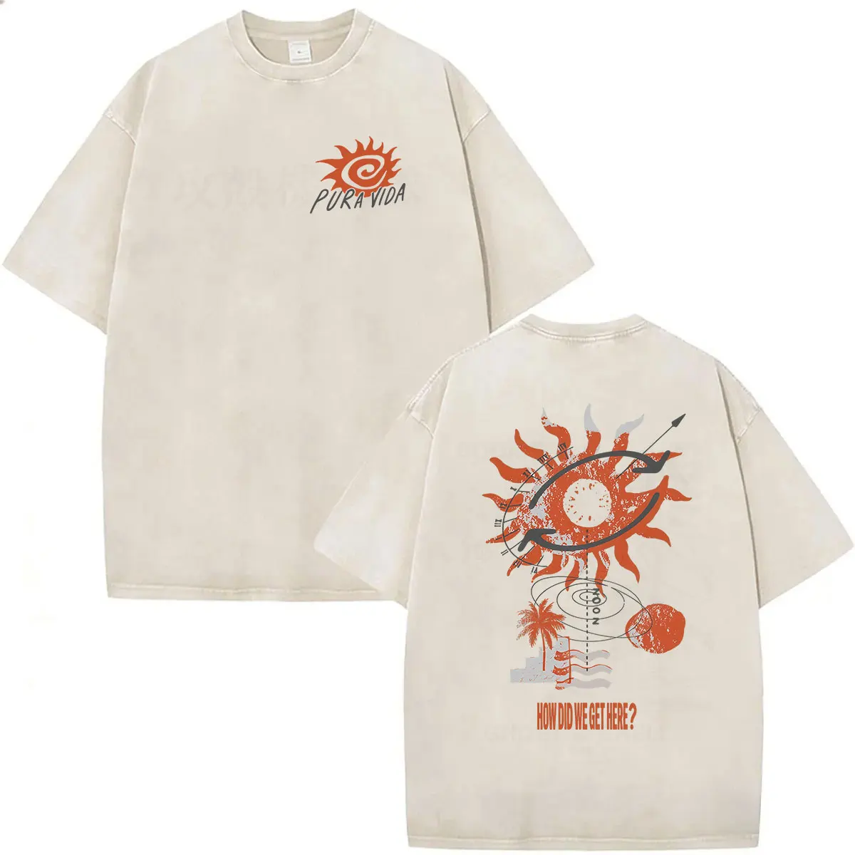 Vintage Washed Louis Tomlinson How Did We Get Here Tour 2026 Neues T-Shirt für Männer und Frauen Harajuku Mode Übergroßes T-Shirt Streetwear – Detail 2