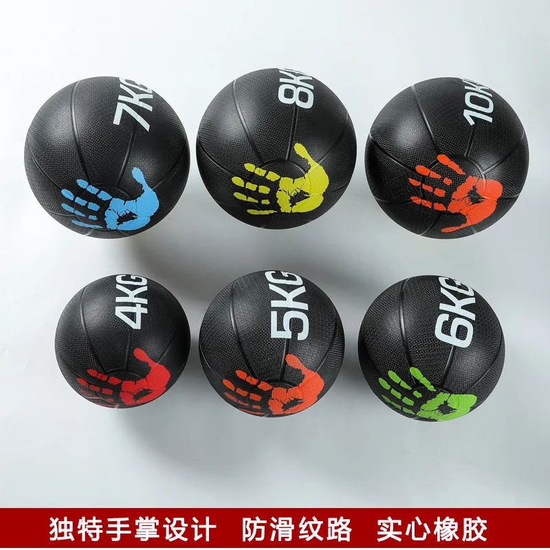 Men Gravity Ball 10kg Waist Abdomen Exercise Balance Ball Palm Design Solid Rubber Personal Training Gravity Ball Fitness Ball