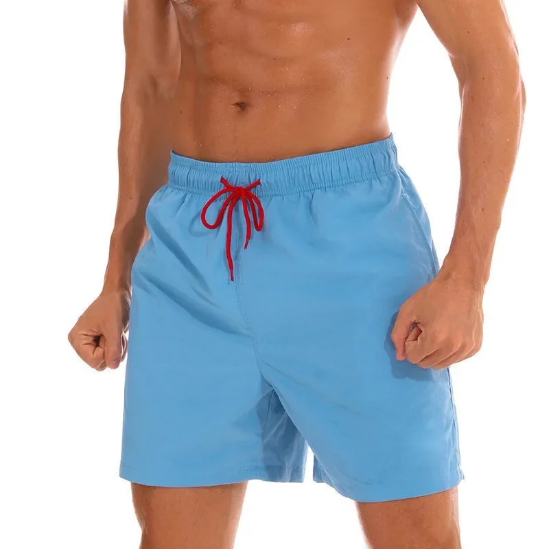 2024 Fashionable Men's Board Shorts, Anti-Water Casual Beach Shorts for Couples with Simple Style and Neutral Colors