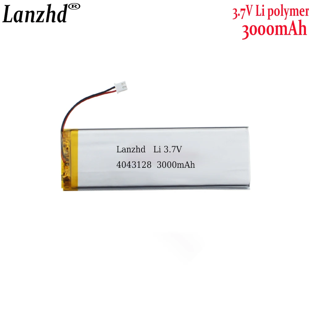 3.7V Li polymer lithium Battery 3000mAh with XH2.54 4043128 Bluetooth wireless Mechanical keyboard Battery with protection