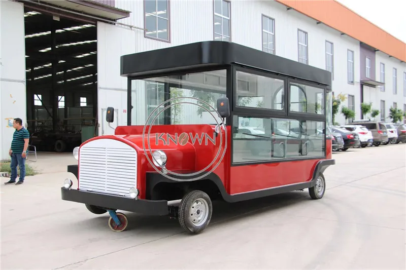 OEM mobiele fastfoodtruck te koop ijs klassieke hotdog-automauto's op maat gemaakte retro voedselkar-aanhangwagen