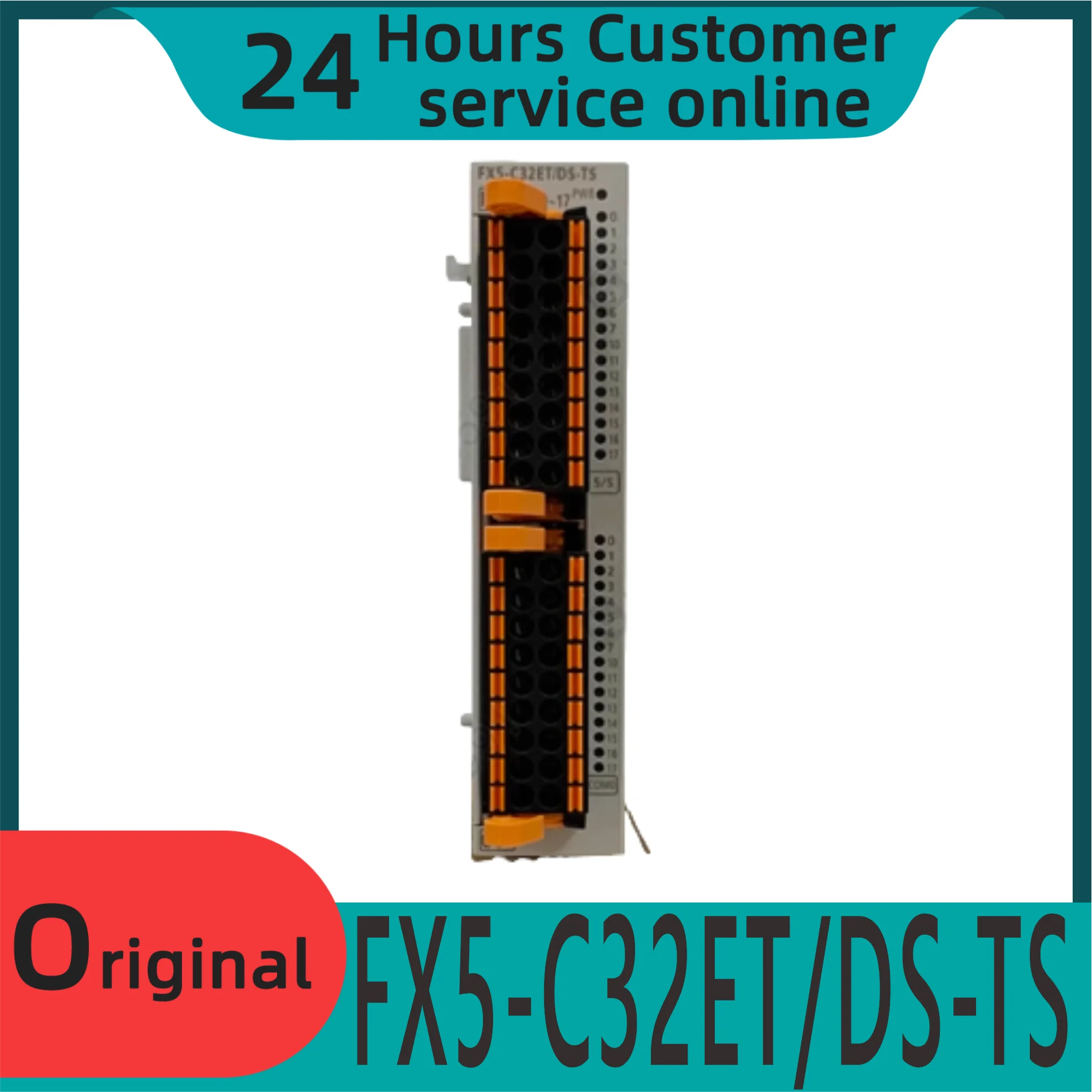 New Original Fx5uc Expansion Module Fx5-c32et/ds-ts With Spring Clip Terminal Block 16 In 16 Out
