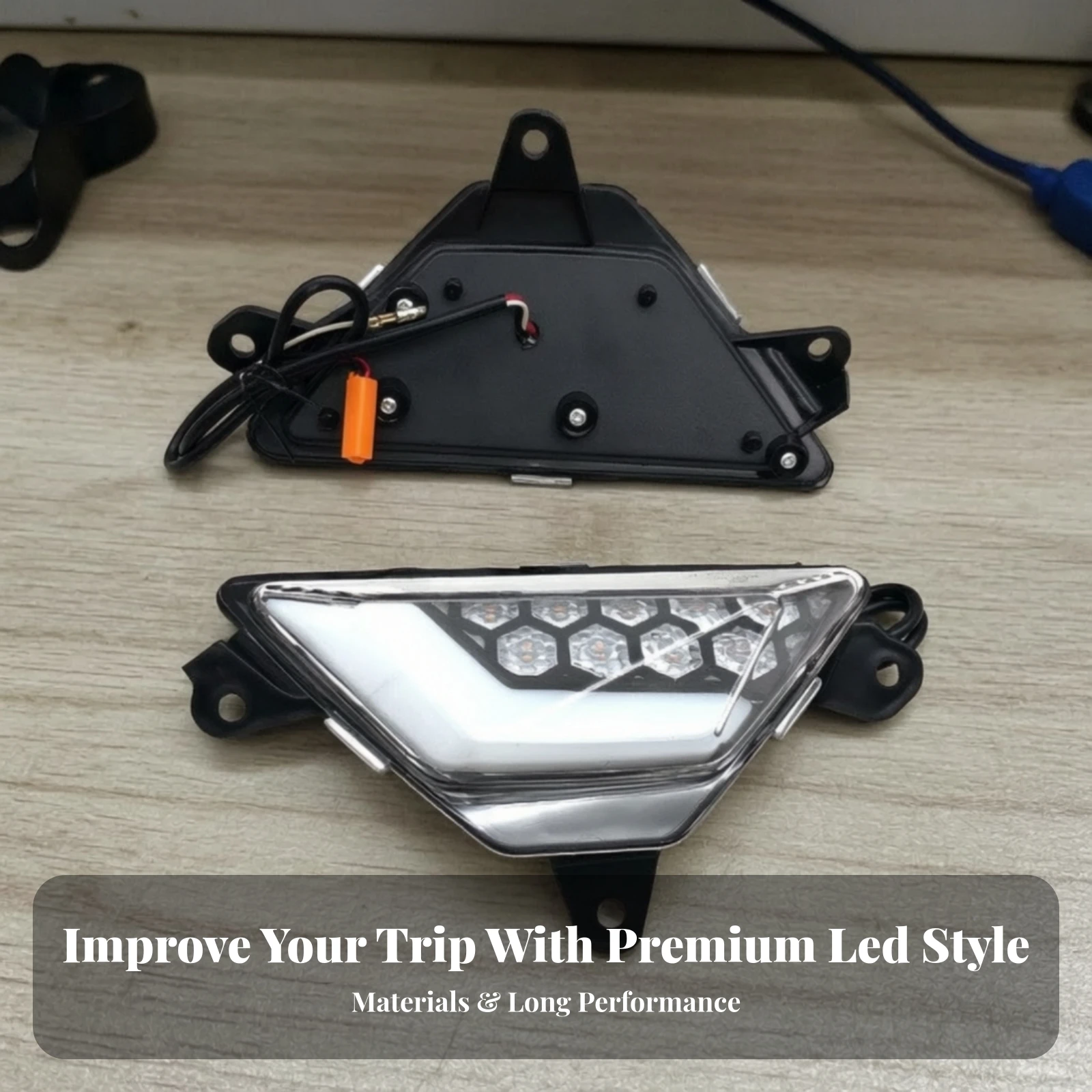 Motorcycle Turn Indicator Lights Plug and Play LED Side Turn Signals Motorcycle Indicators Easy to Install Lighting Cool