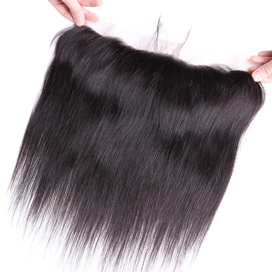 Transparent Lace Closure Human Hair Full Lace 13x4 Frontal Only Vietnamese Real Bone Straight Closure Pre Plucked With Baby Hair