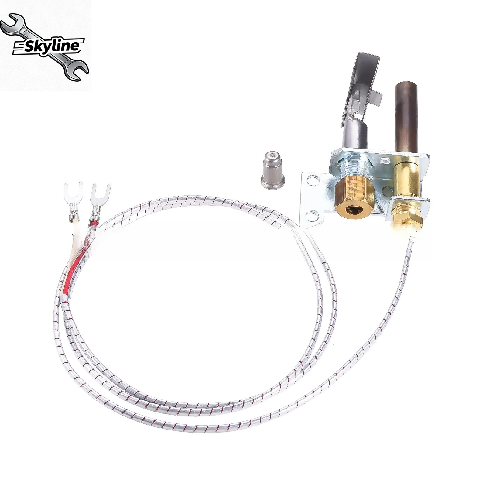 750mV Thermopile Pilot Burner Assembly Natural Gas Propane Orifice Replacement Part for Commercial Fryer