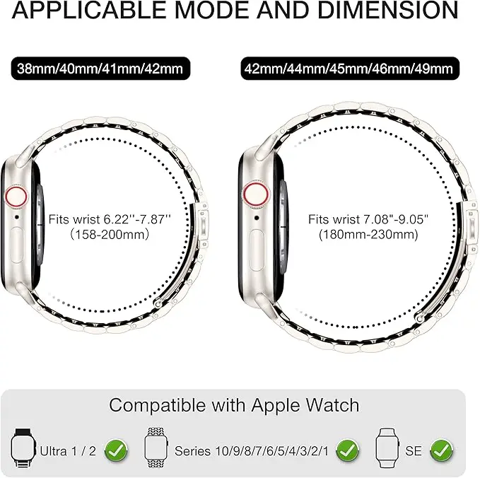 Correa de Metal de acero inoxidable para Apple Watch Band Ultra 3 2 49mm 46mm 42mm 45/44/41mm pulsera Iwatch Series 11 10 9 8 7 6 SE 5 4