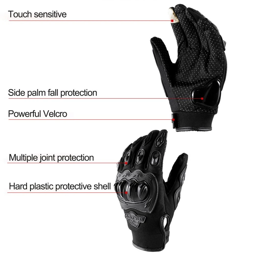 1Pair Motorcycle Gloves for Women Men Touch Screen Summer Motorbike Dirt Bike Full Finger Gym Gloves Cycling,Climbing Motocross