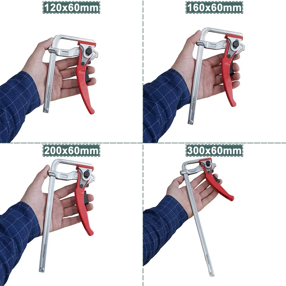 120/160/200/300mm MFT Clamp Quick Guide Rail Clamp F Clamp for MFT Table and Plunge Saw Cutting Guide Woodworking DIY