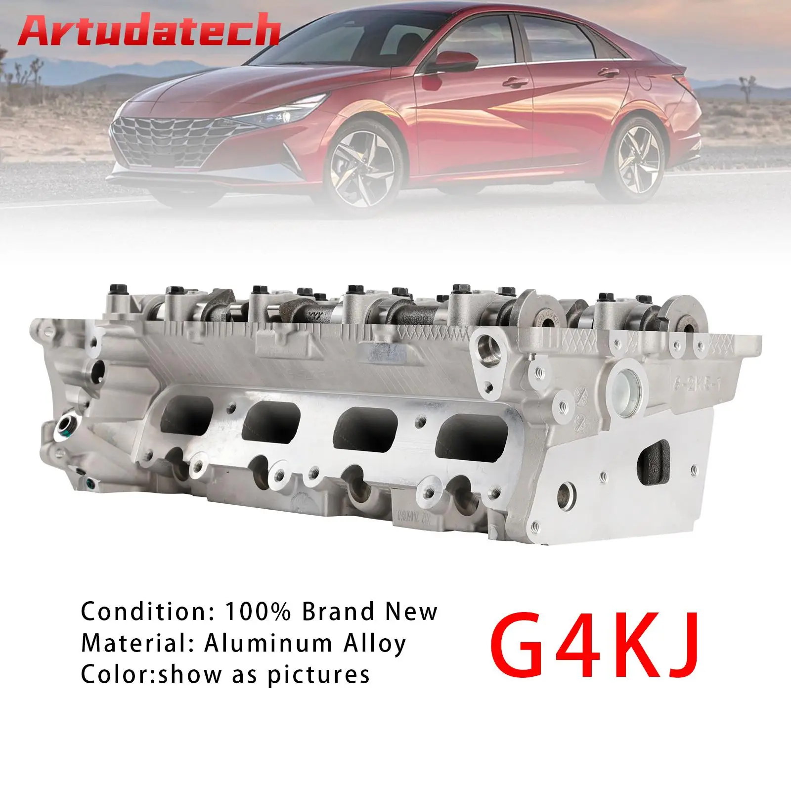 

Artudatech головка блока цилиндров в сборе с комплектом прокладок головки блока цилиндров G4KJ для Hyundai Kia 2.4L 11-2020, автомобильные аксессуары