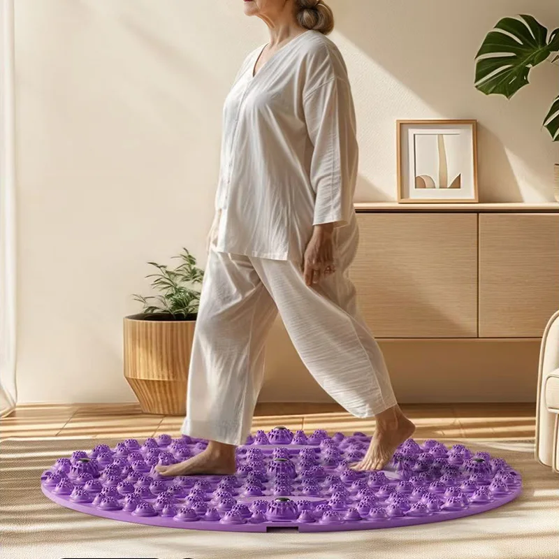 

Household Foot Massage Pad Indoor Jogging Meridian Circulation Pain Relief Foot Pedals Fitness Thicken Round Toe Press Mat